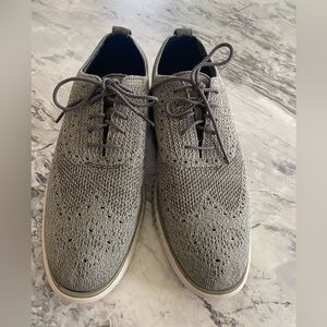 Men Cole Haan Grey Mesh Zero Grand Color Shadow Twisted Knit Sneakers - Sz 11 M